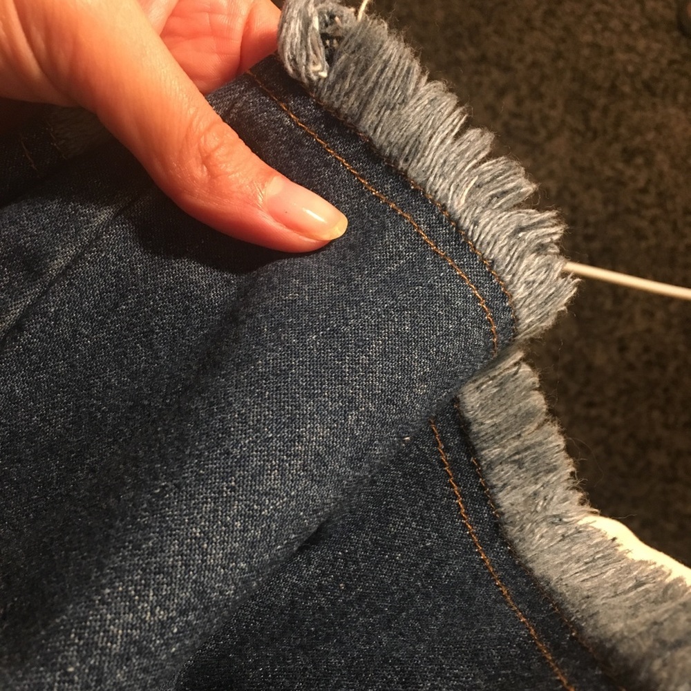 Denim skirt 32 inch in length and 14 1/2 in waist